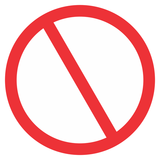 Vector design of a bold prohibition sign for crafting