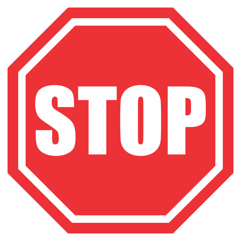 Creative vector svg design of a prohibited stop sign