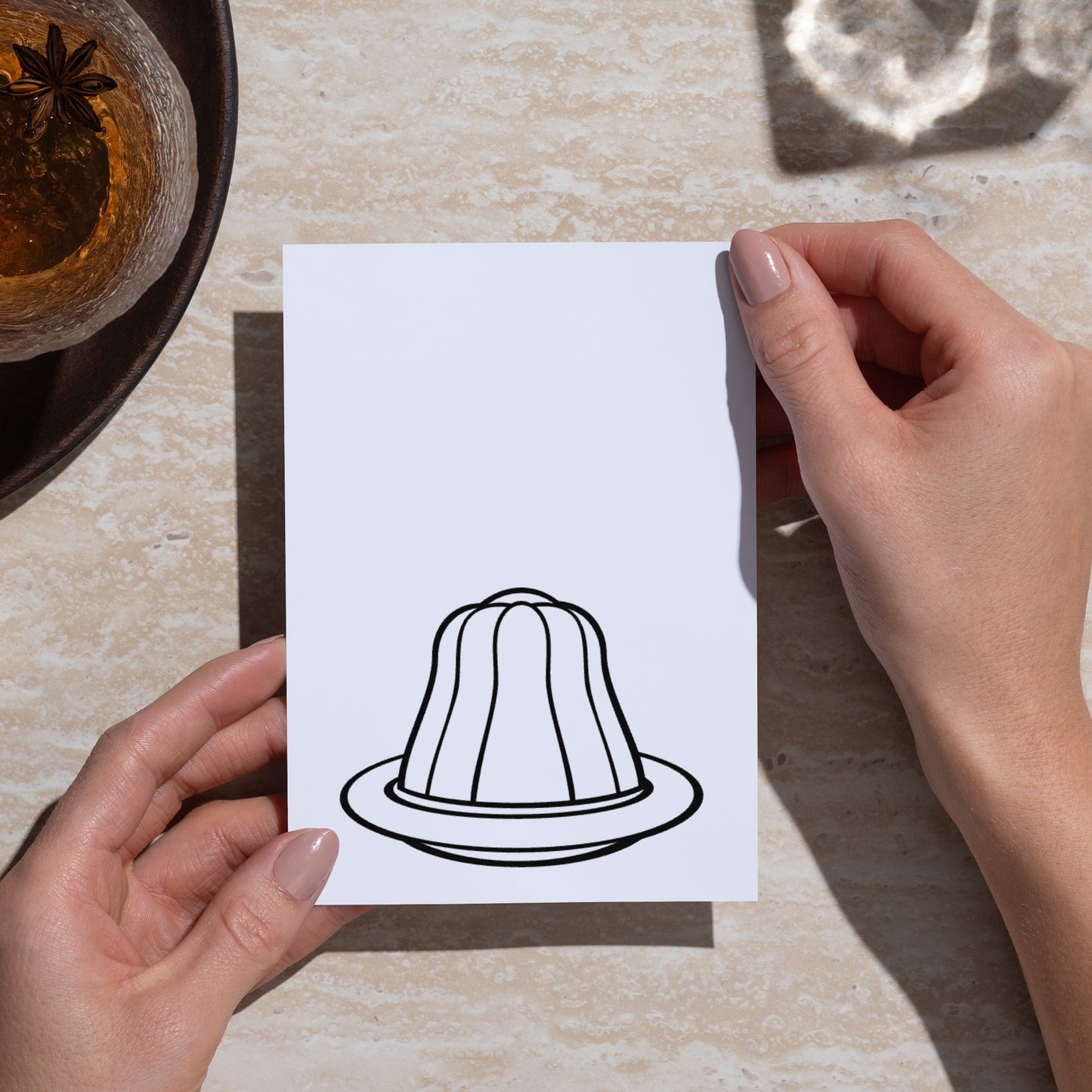 Delightful pudding served in a white dish for creative crafting
