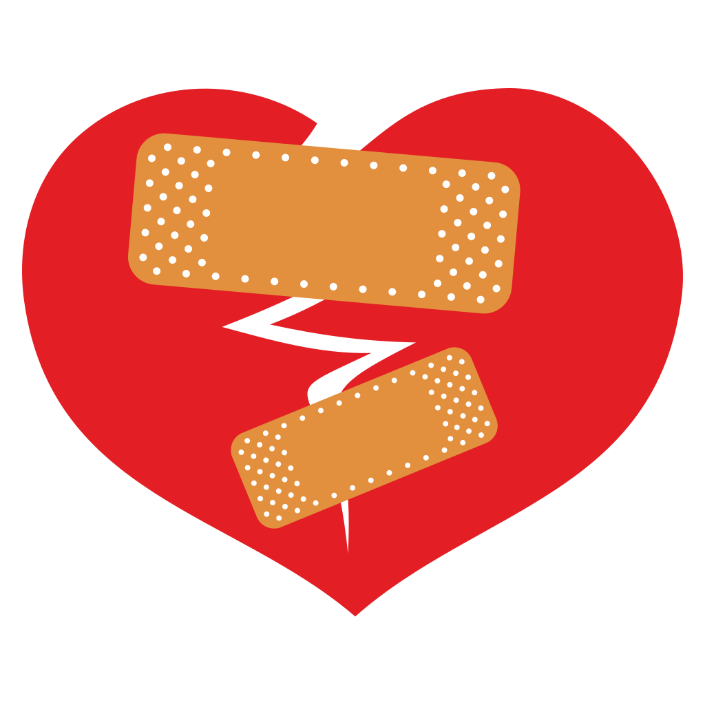 Heart design with bandages for creative cutting projects