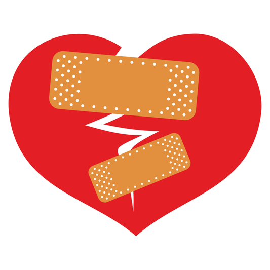 Heart design with bandages for creative cutting projects