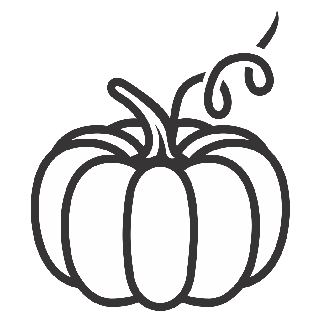 Black and white pumpkin vector design for cutting machines
