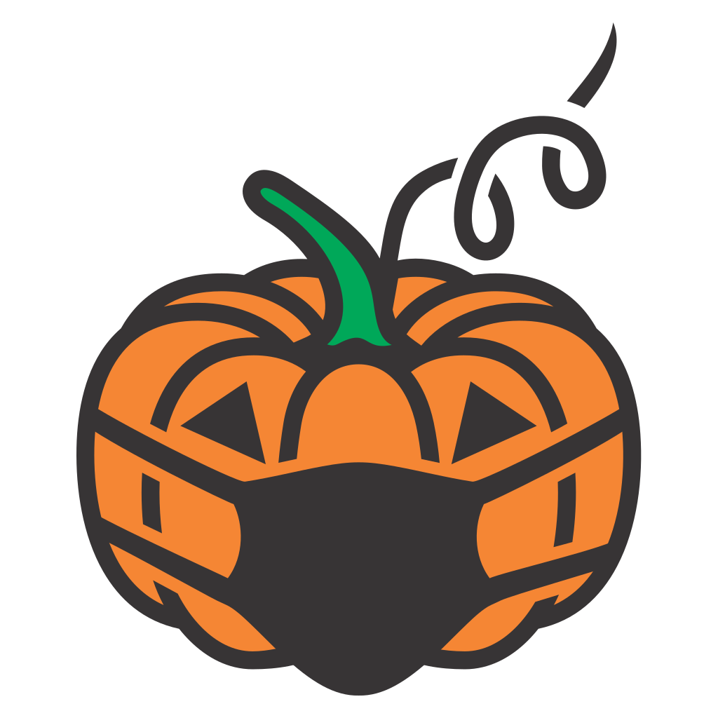 Creative pumpkin design featuring a Halloween mask for cutting