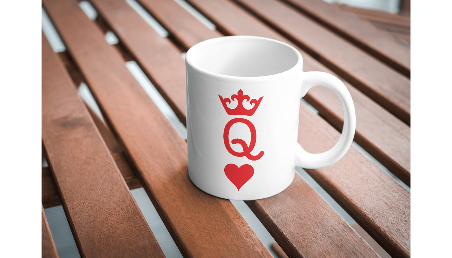 Creative queen playing card design for cutting machines