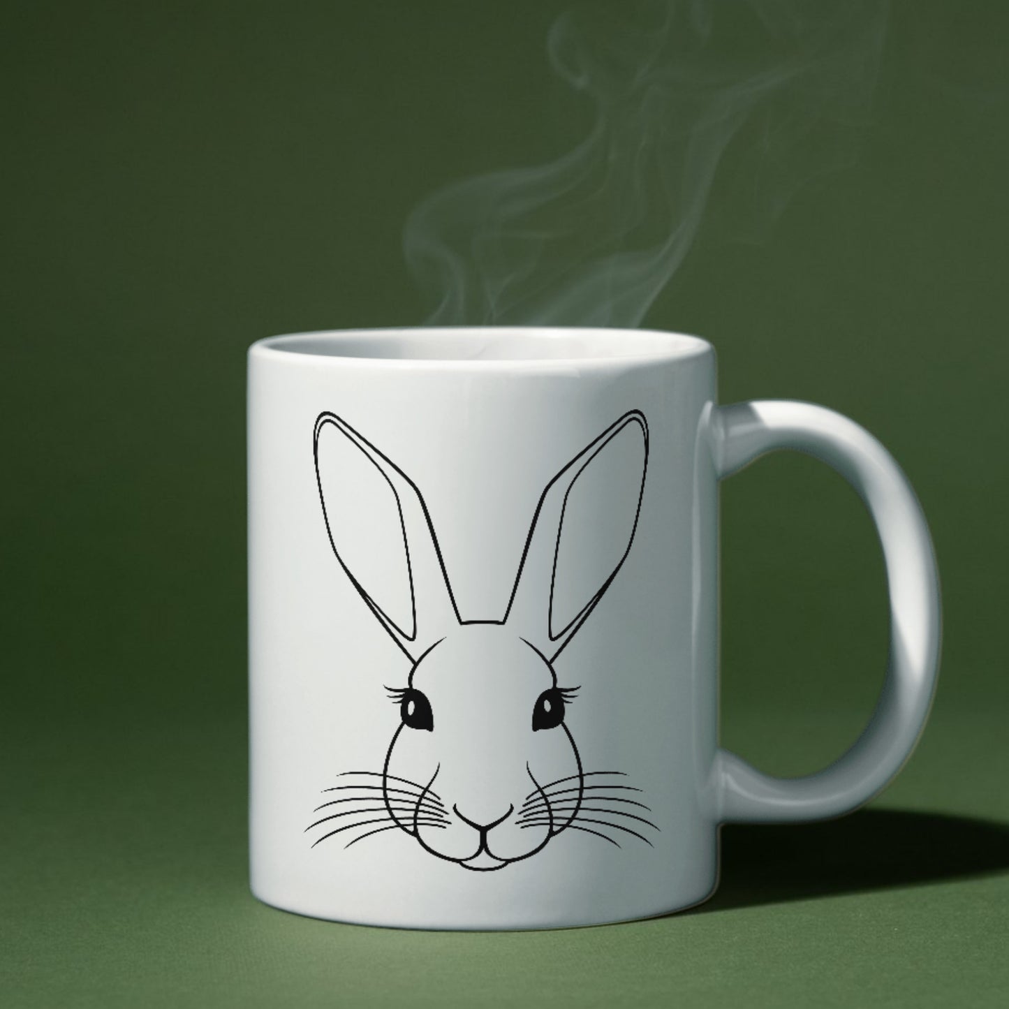 Black and white rabbit vector design for craft projects
