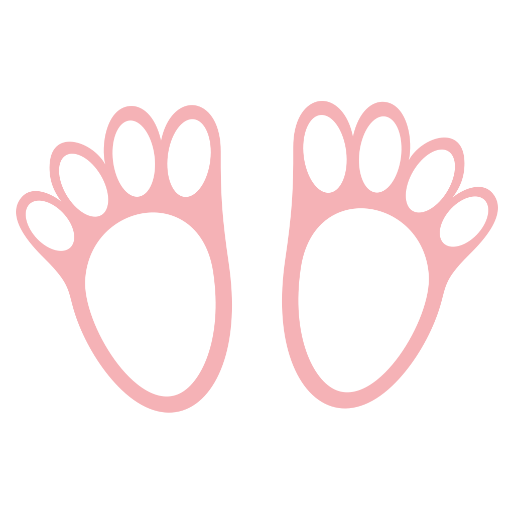 Charming bunny footprints design for crafting adventures