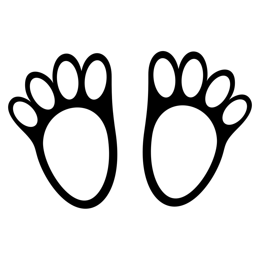 Creative rabbit footprints for cutting machines design