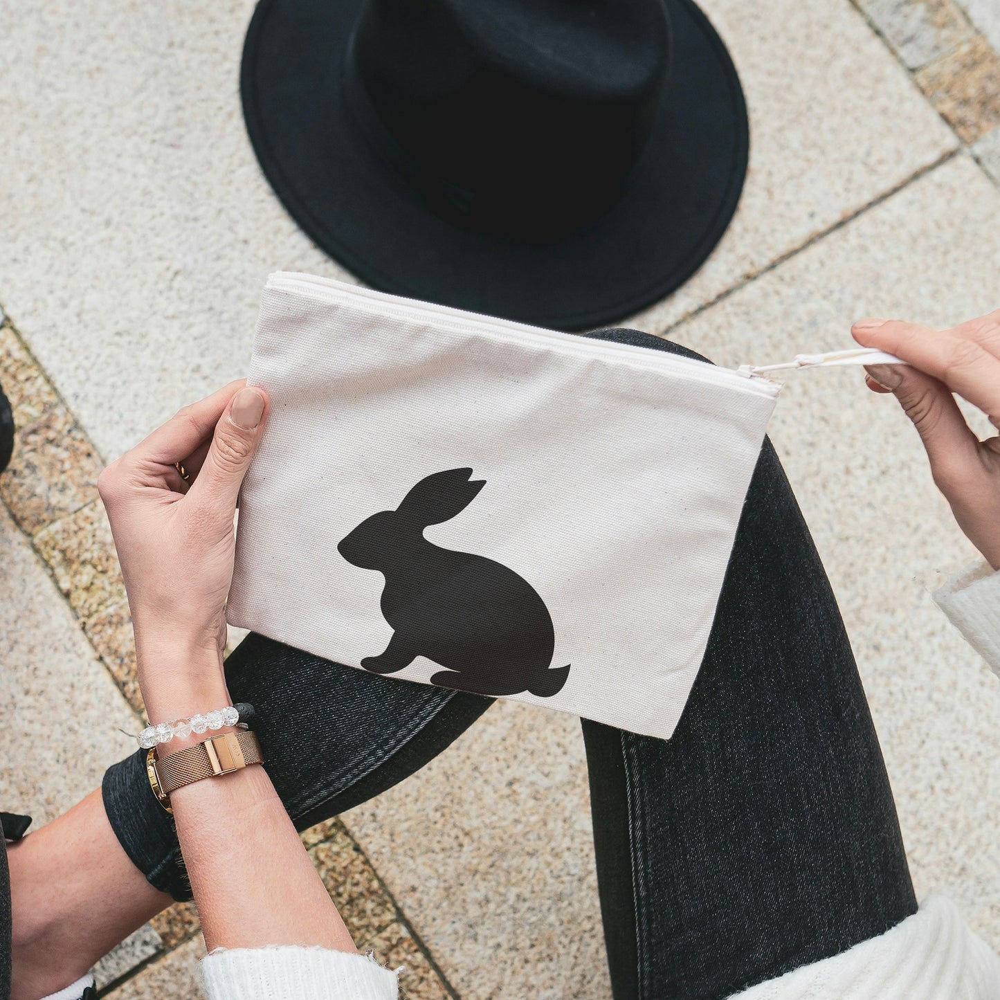 Silhouette of a playful rabbit design for crafting projects