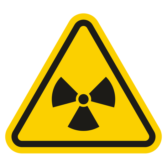 Unique vector graphic of a radiation hazard sign design