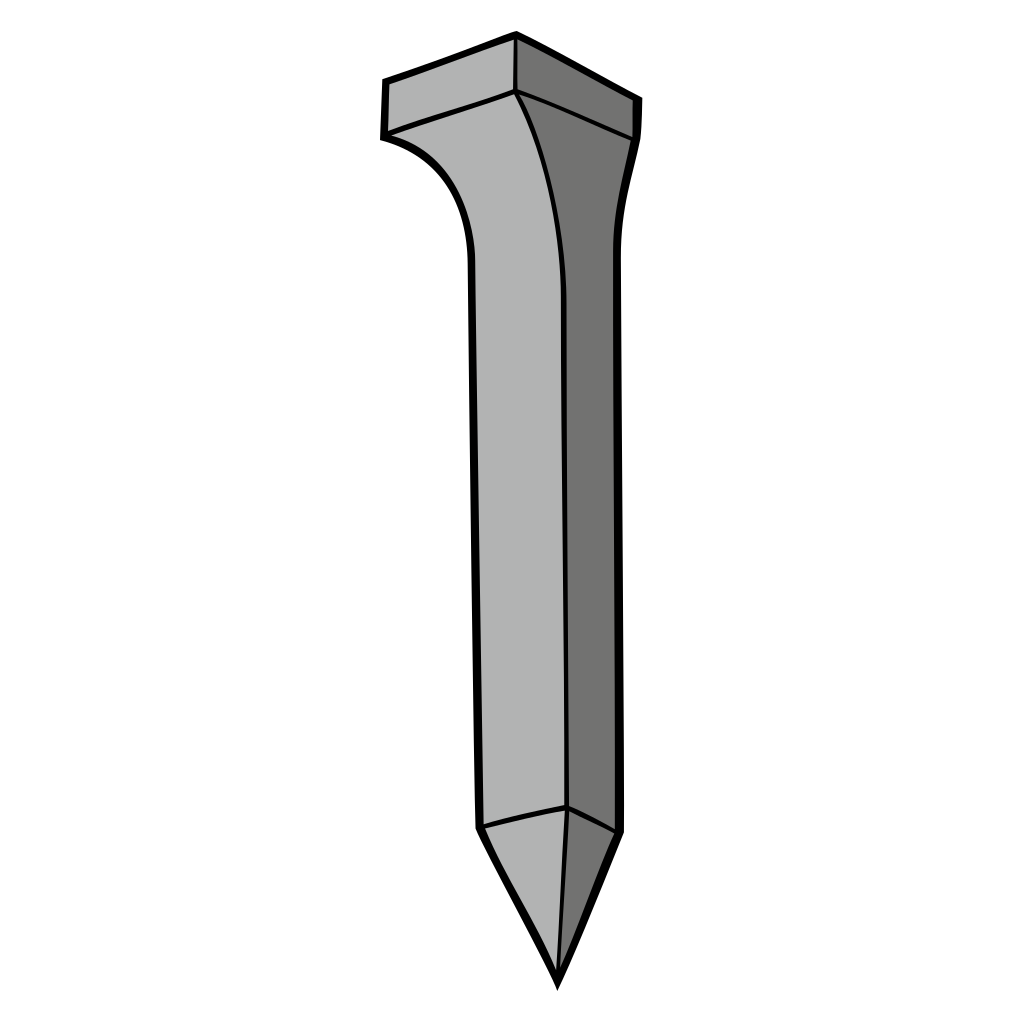 Crafting elements with stylish vector railroad or rail spike design for projects