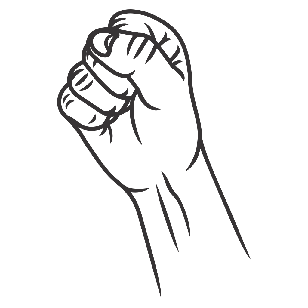 Unity and empowerment: Raised fist design for crafts