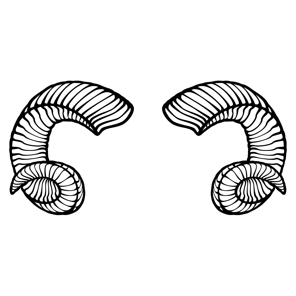 Intricate ram horns design for crafting enthusiasts