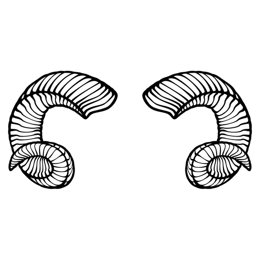 Intricate ram horns design for crafting enthusiasts