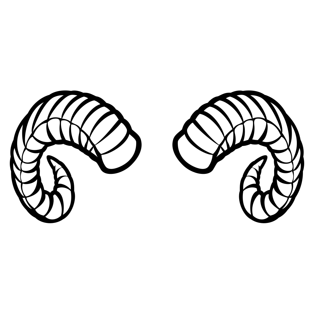 Elegant ram horns vector design for crafting enthusiasts