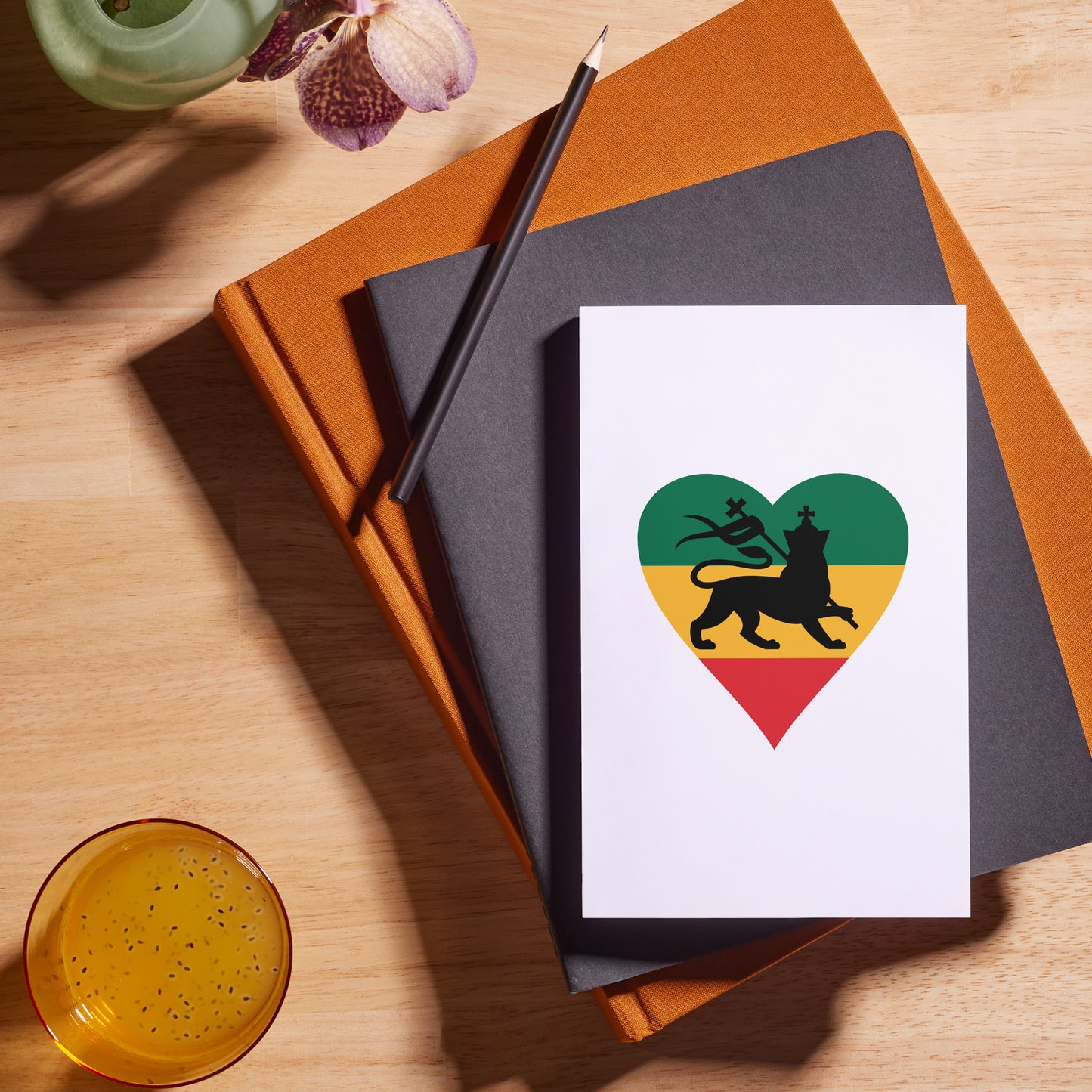 Unique Rastafarian heart design for creative projects