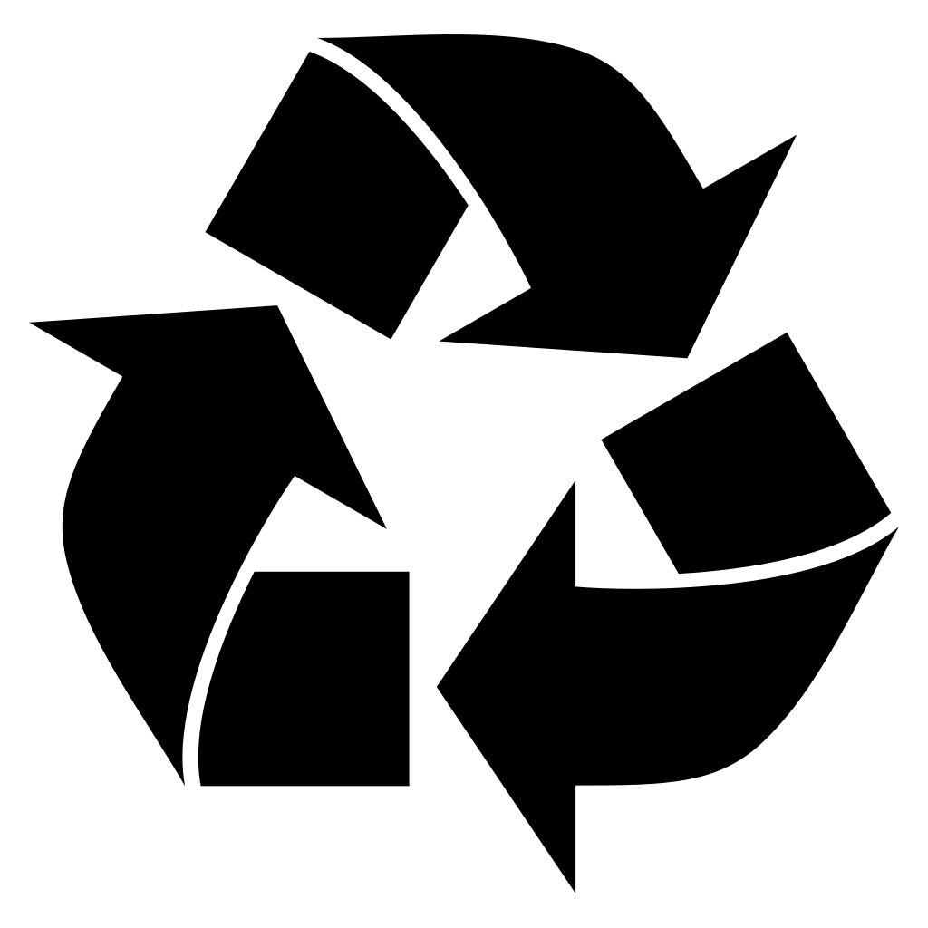 Creative vector design of a recycle sign for crafting projects