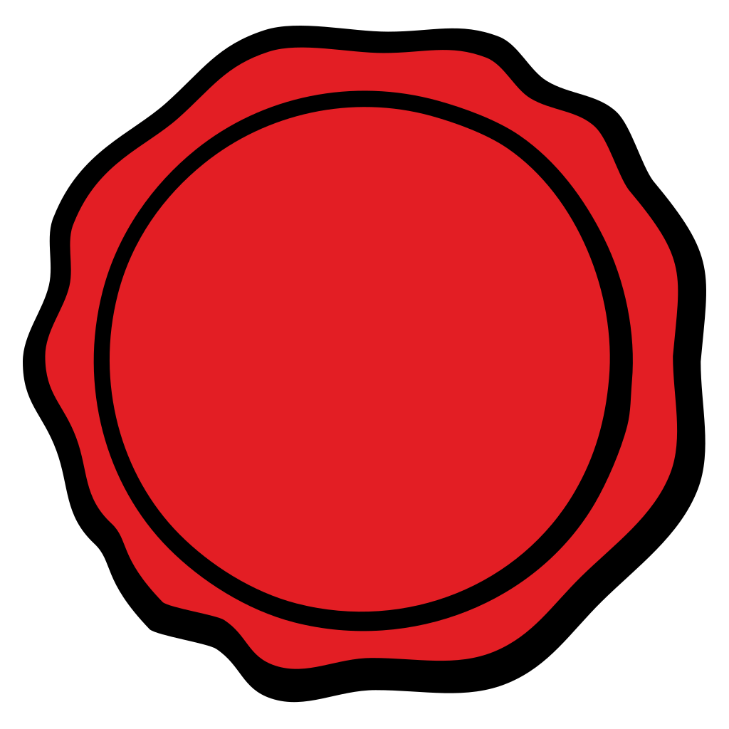 Creative red seal design for cutting machines and crafting