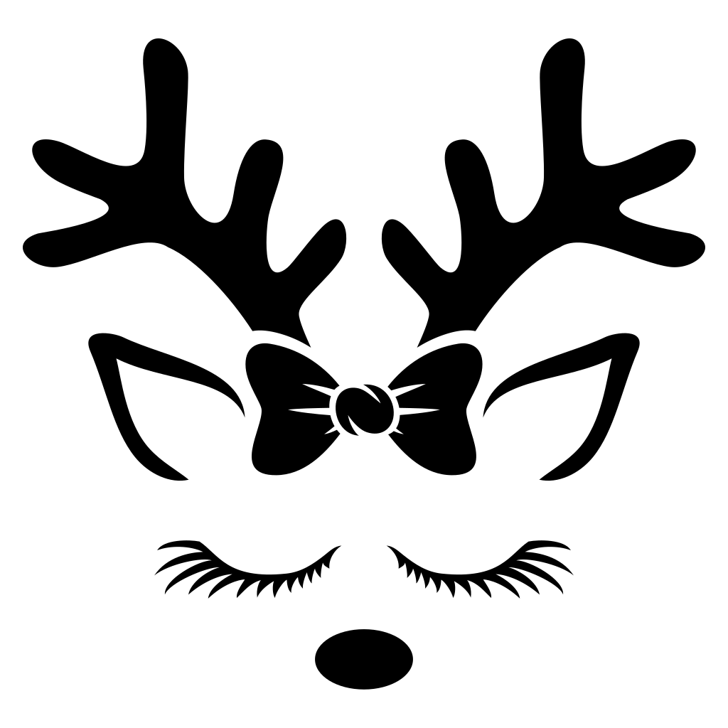 Charming black reindeer design for creative projects