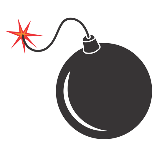 Retro bomb vector design for creative cutting projects