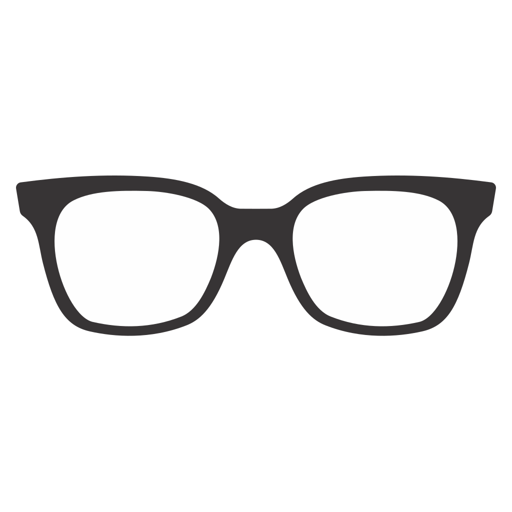 Creative black glasses vector design for cutting machines