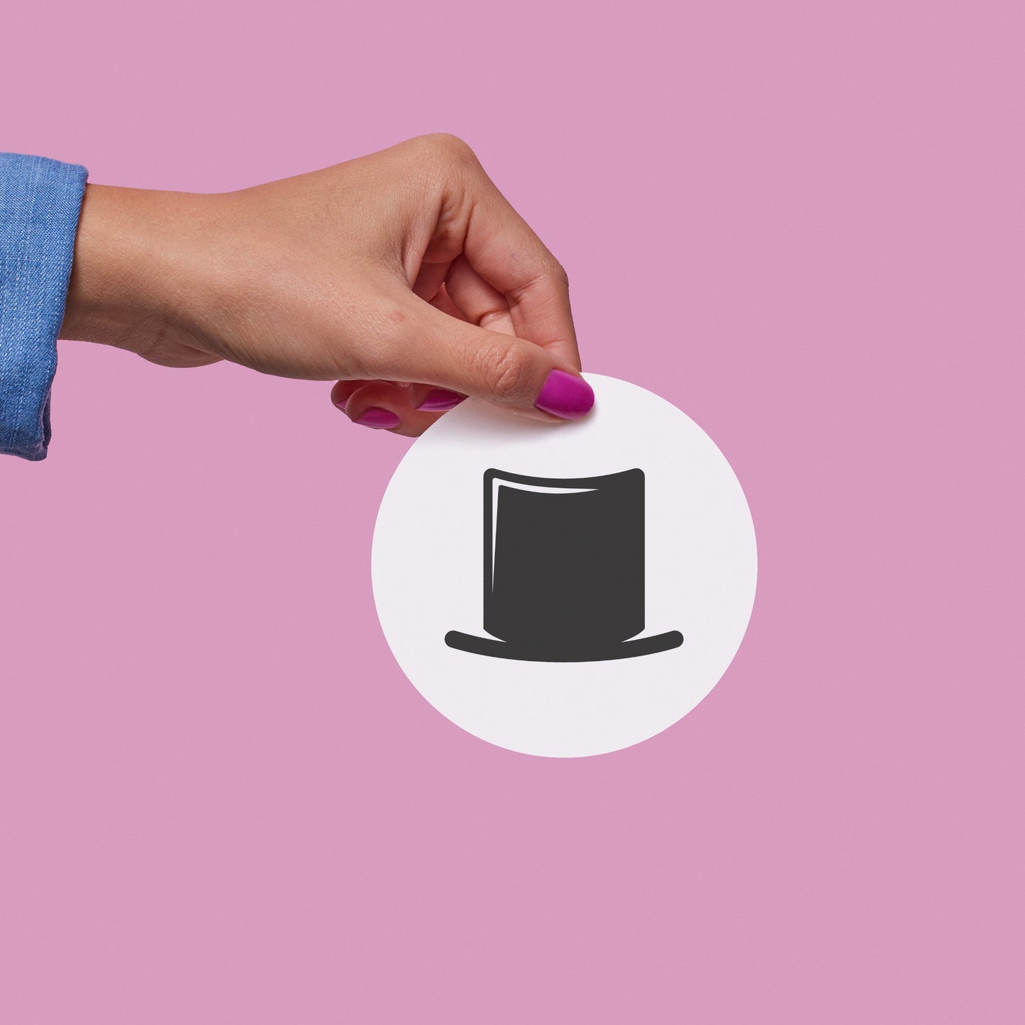 Vintage black top hat design for creative projects
