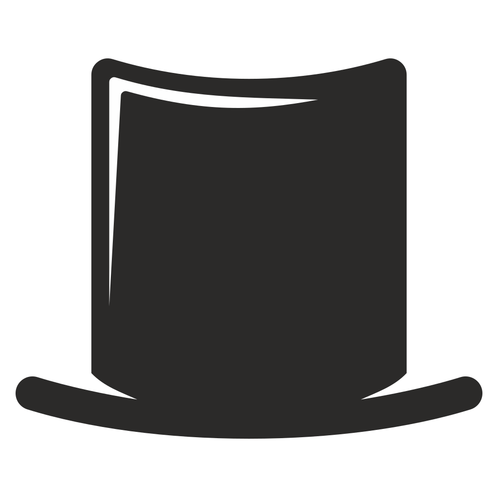 Vintage black top hat design for creative projects