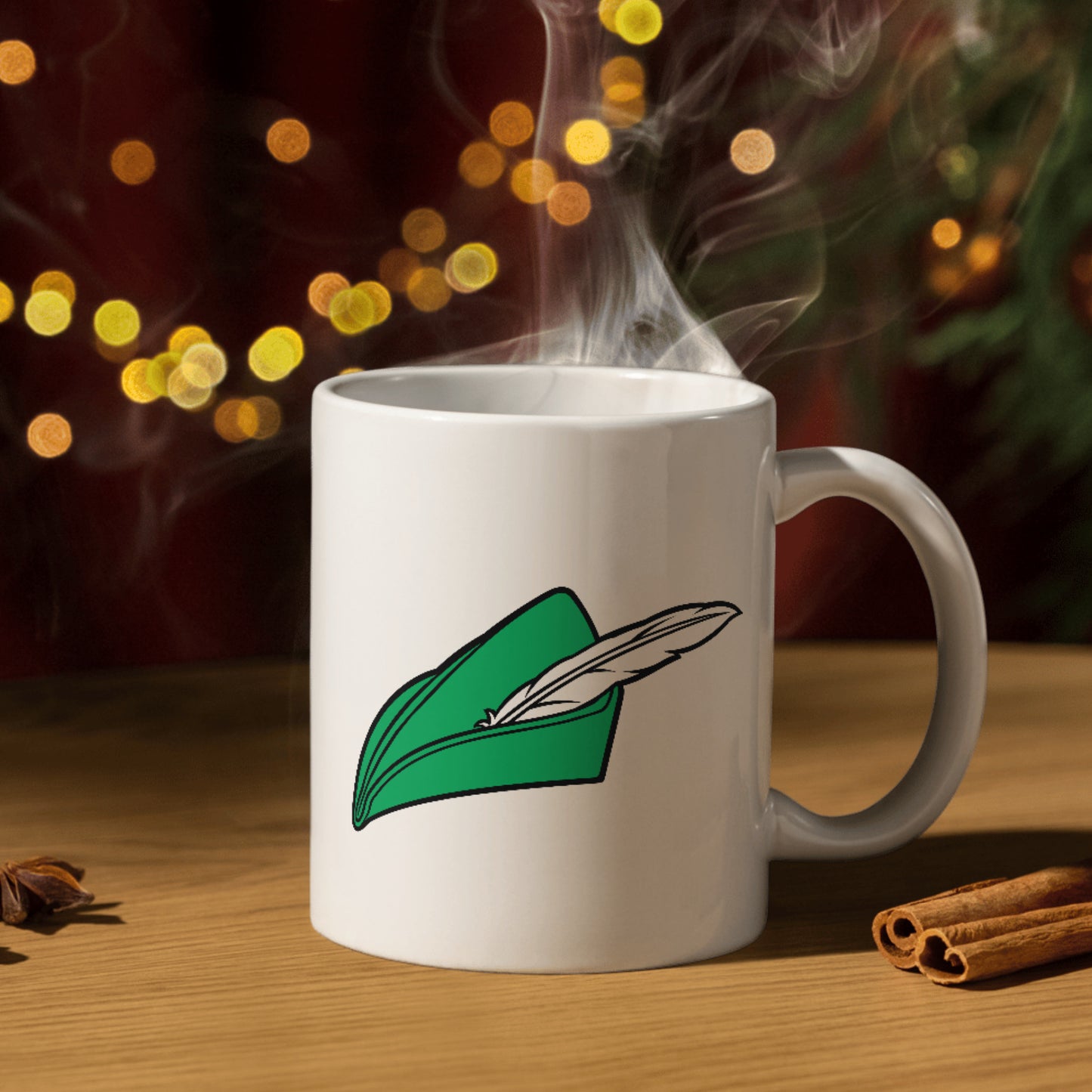 Creative vector design of a Robin Hood hat with feather