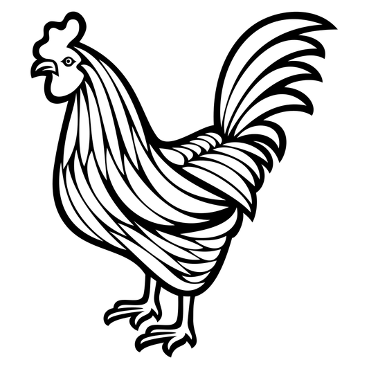 Elegant rooster design for creative cutting projects