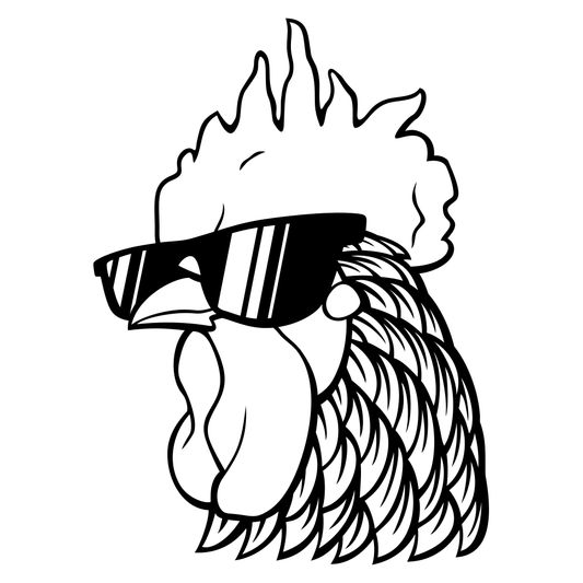Cool rooster design for cutting machine projects
