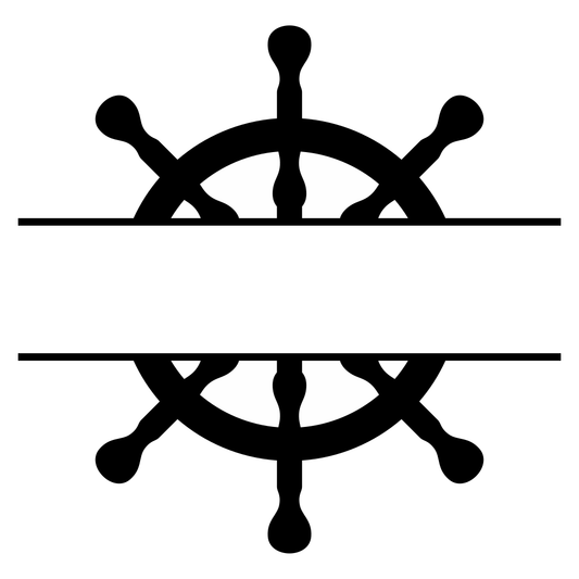 Creative rudder monogram design for cutting machines