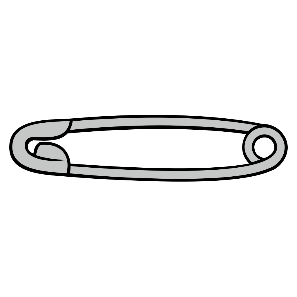 Creative vector design of a classic safety pin for crafting