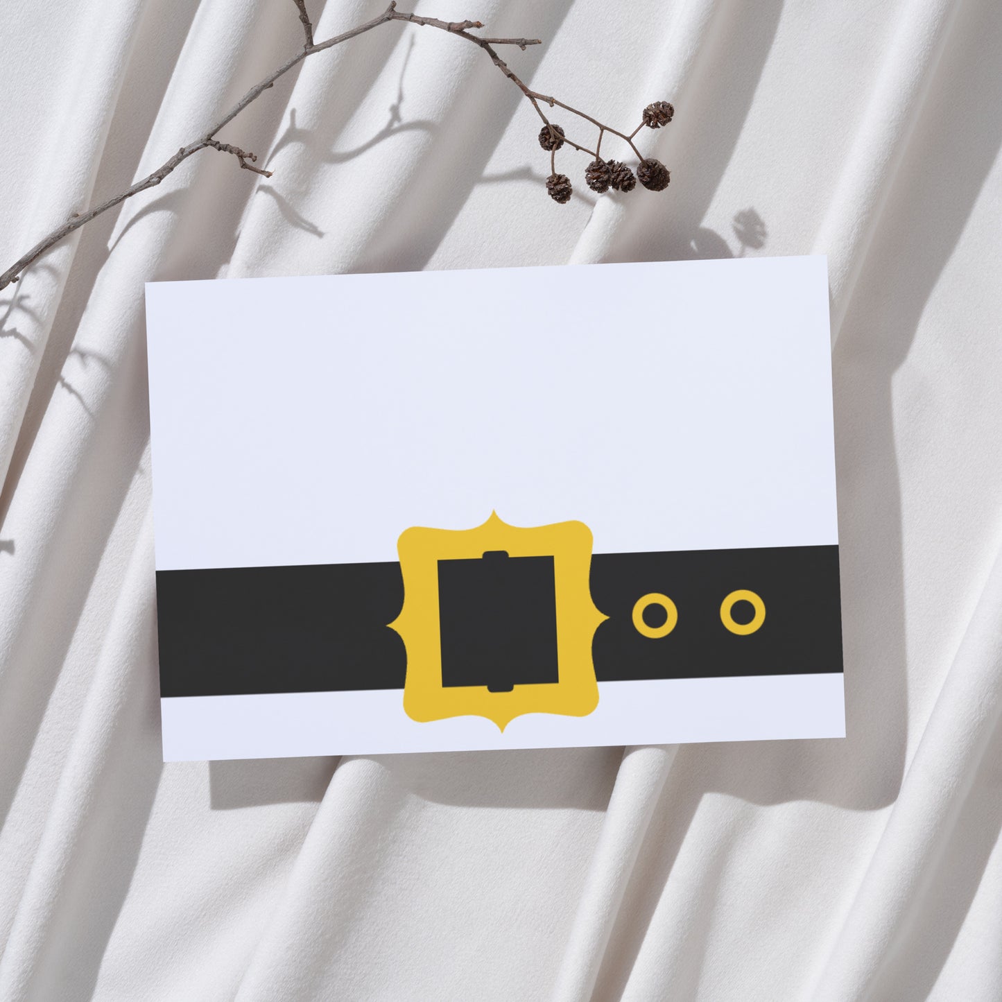 Stylish black belt design with a yellow buckle for crafts