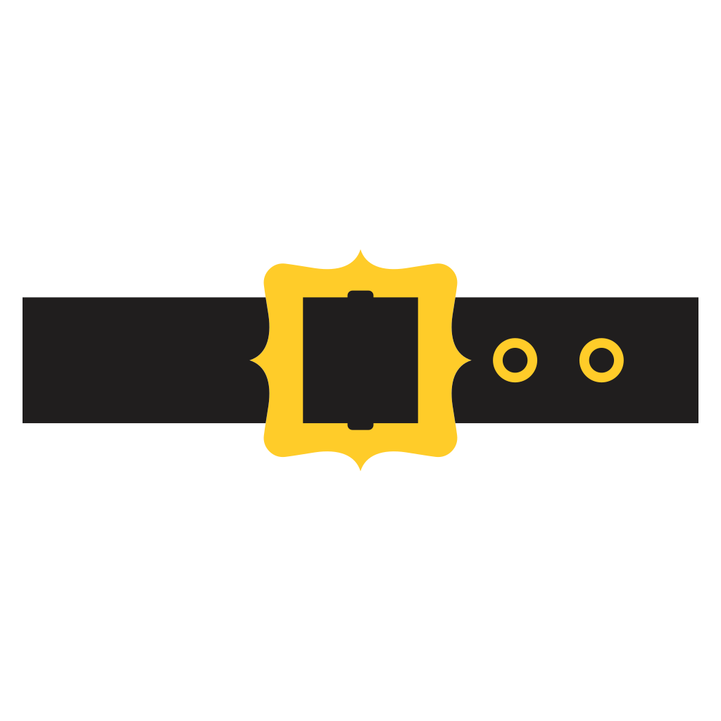Stylish black belt design with a yellow buckle for crafts