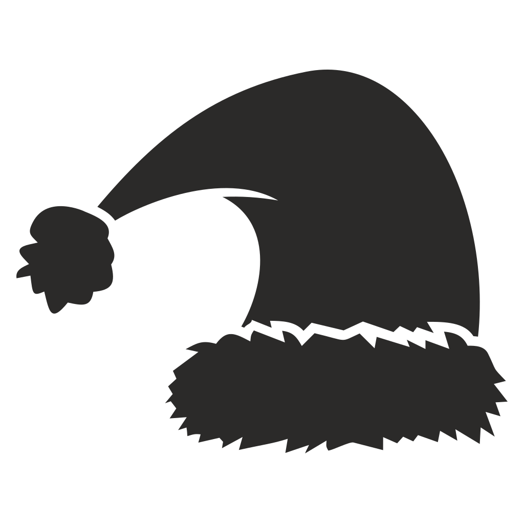 Create festive designs with this playful Santa hat vector