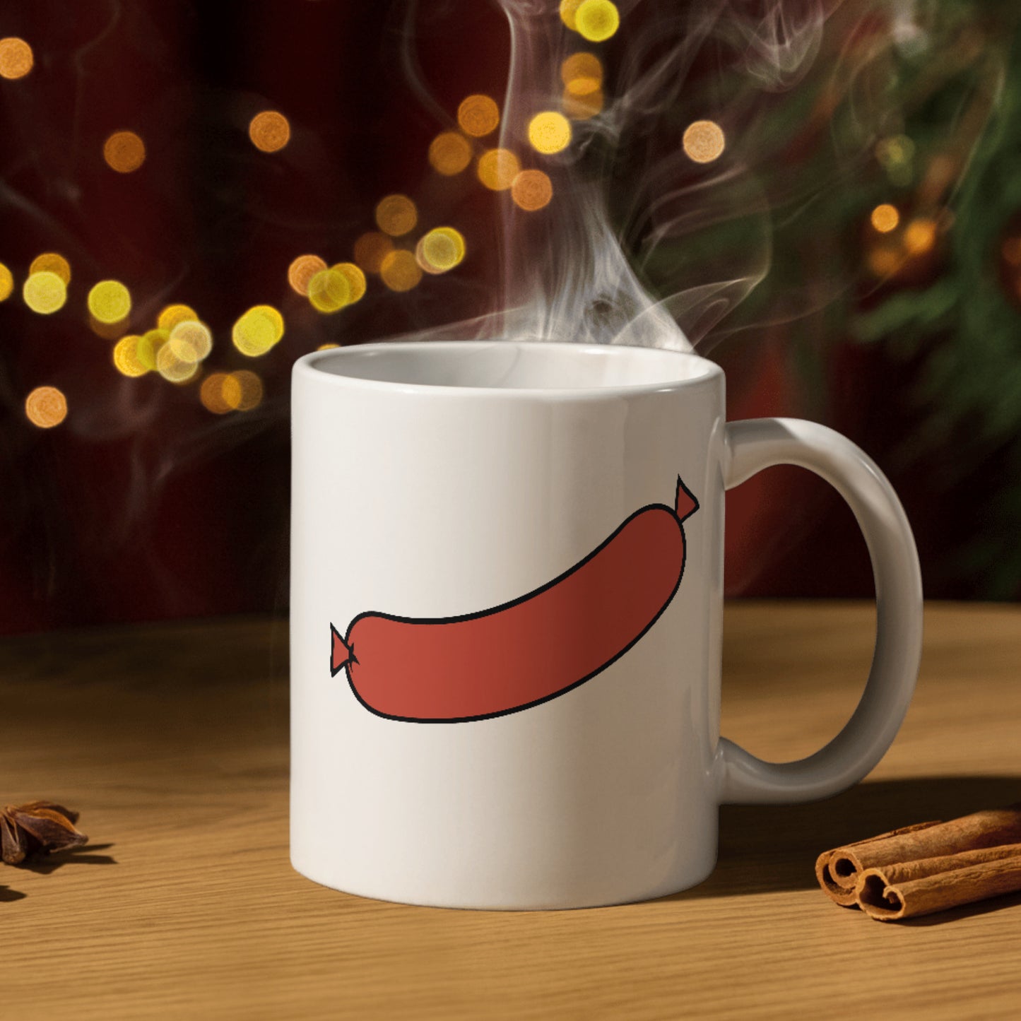 Creative vector design of a playful sausage for crafting