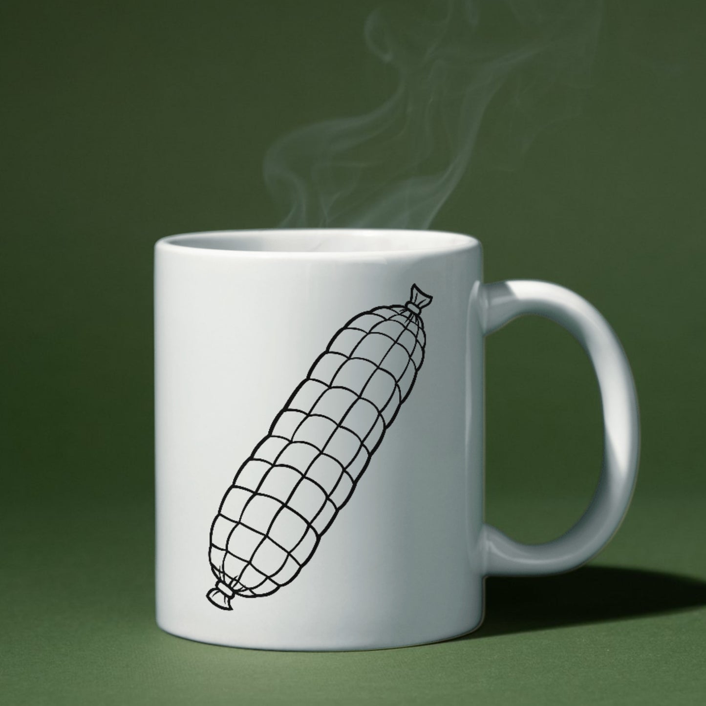 Creative vector design of sausage or salami in net form