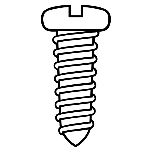 Stylized black and white screw design for crafting projects