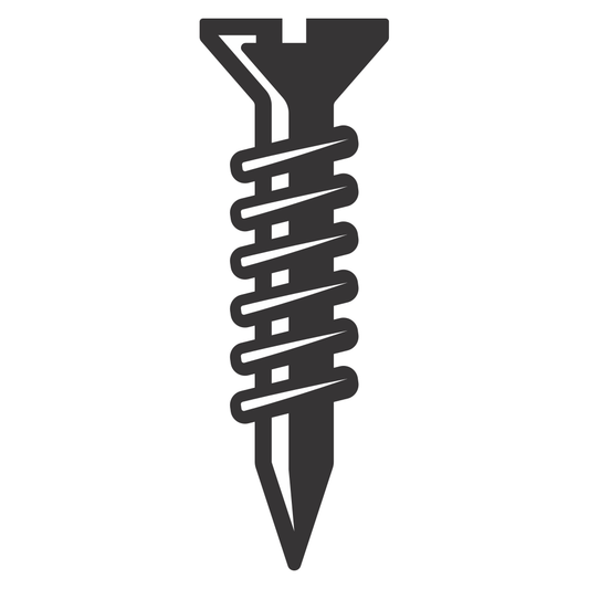 Unique black screw vector design for crafting projects