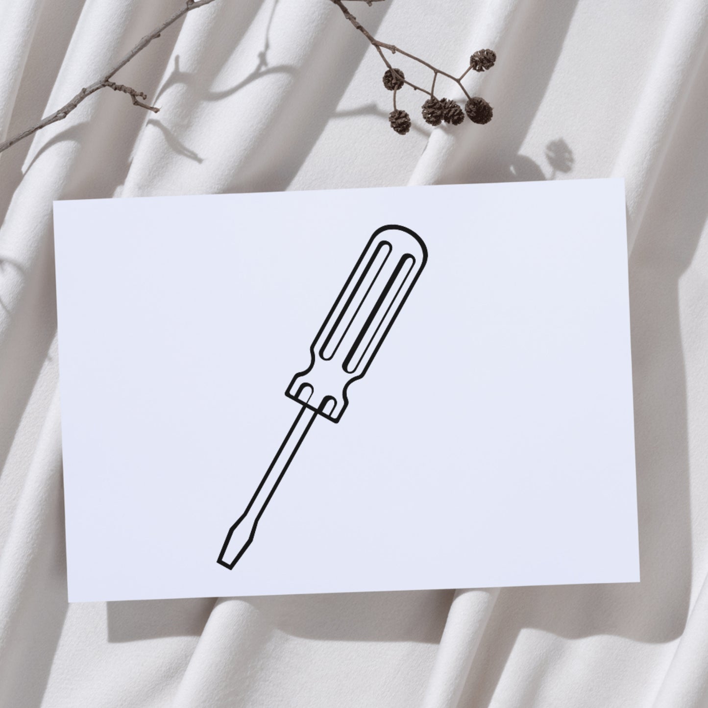 Versatile screwdriver vector design for crafting and cutting