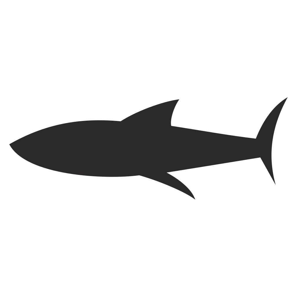Creative shark silhouette design for cutting machines