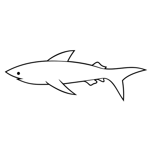 Creative shark silhouette for cutting machine projects