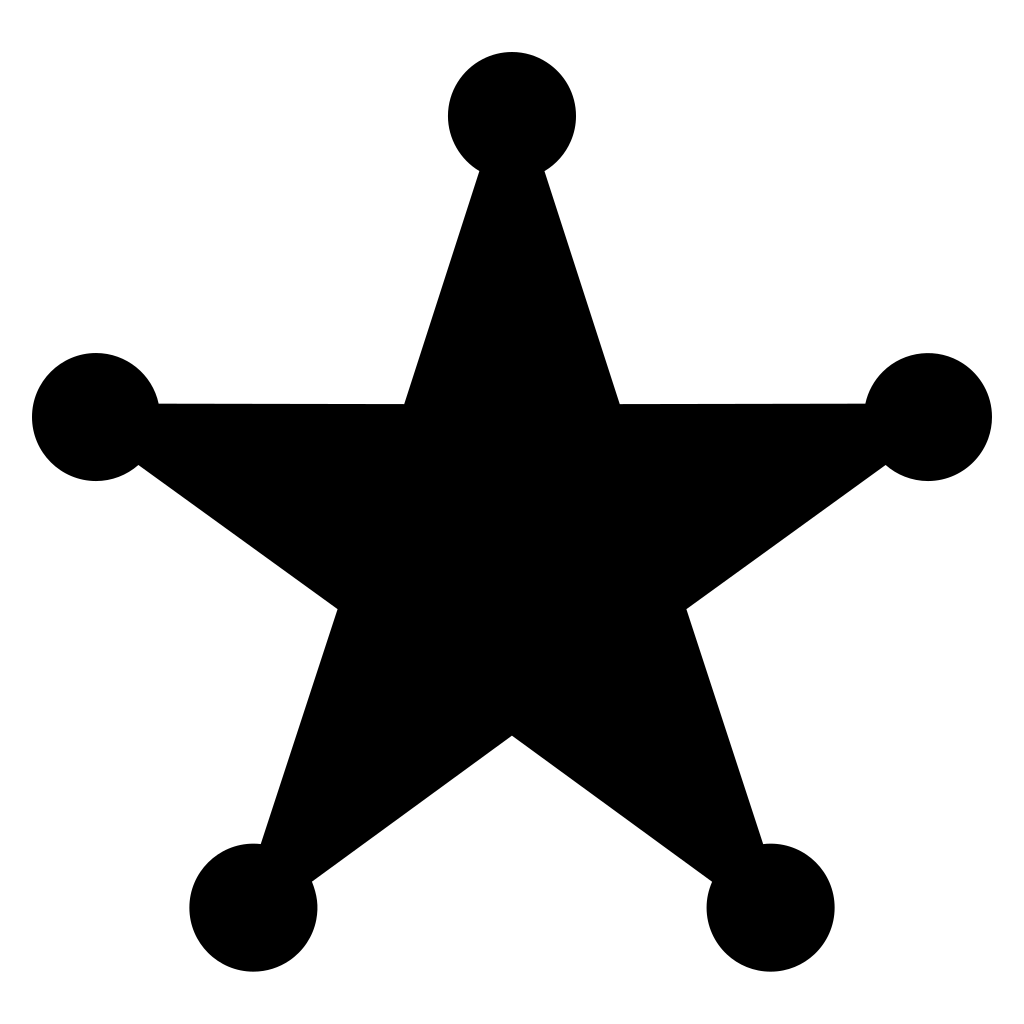 Unique sheriff badge design for craft cutting machines