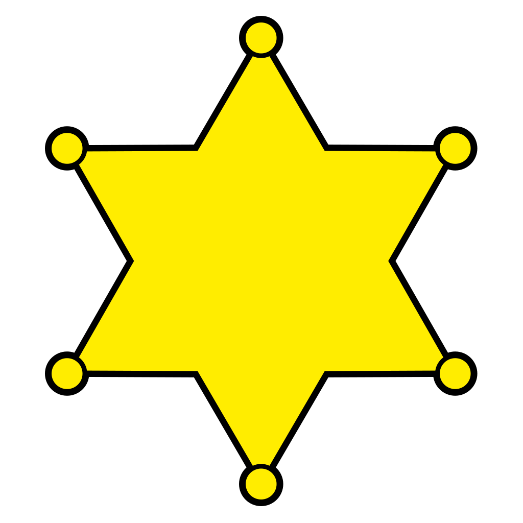 Bright yellow star design ideal for crafting projects