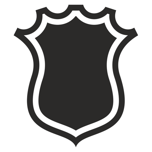 Vector shield icon design for cutting machine projects