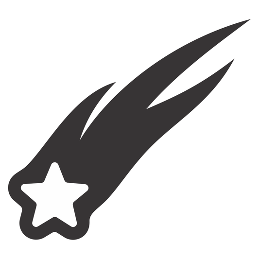 Shooting star design for creative cutting projects