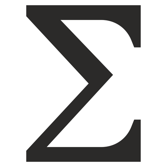 Sigma sign vector design for creative cutting machine projects