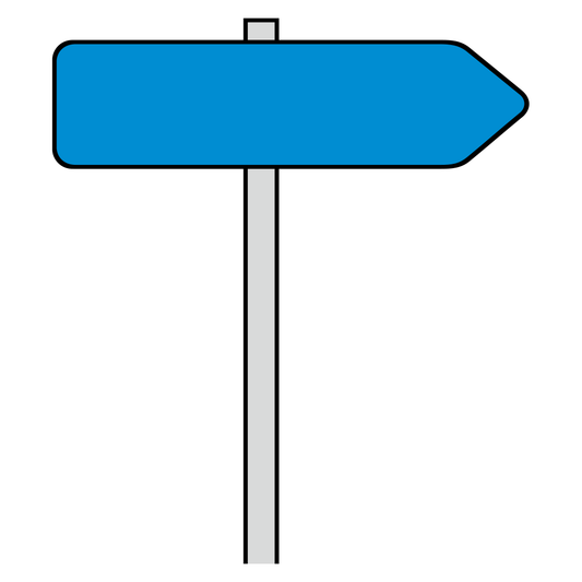 Creative directional sign design for cutting machines