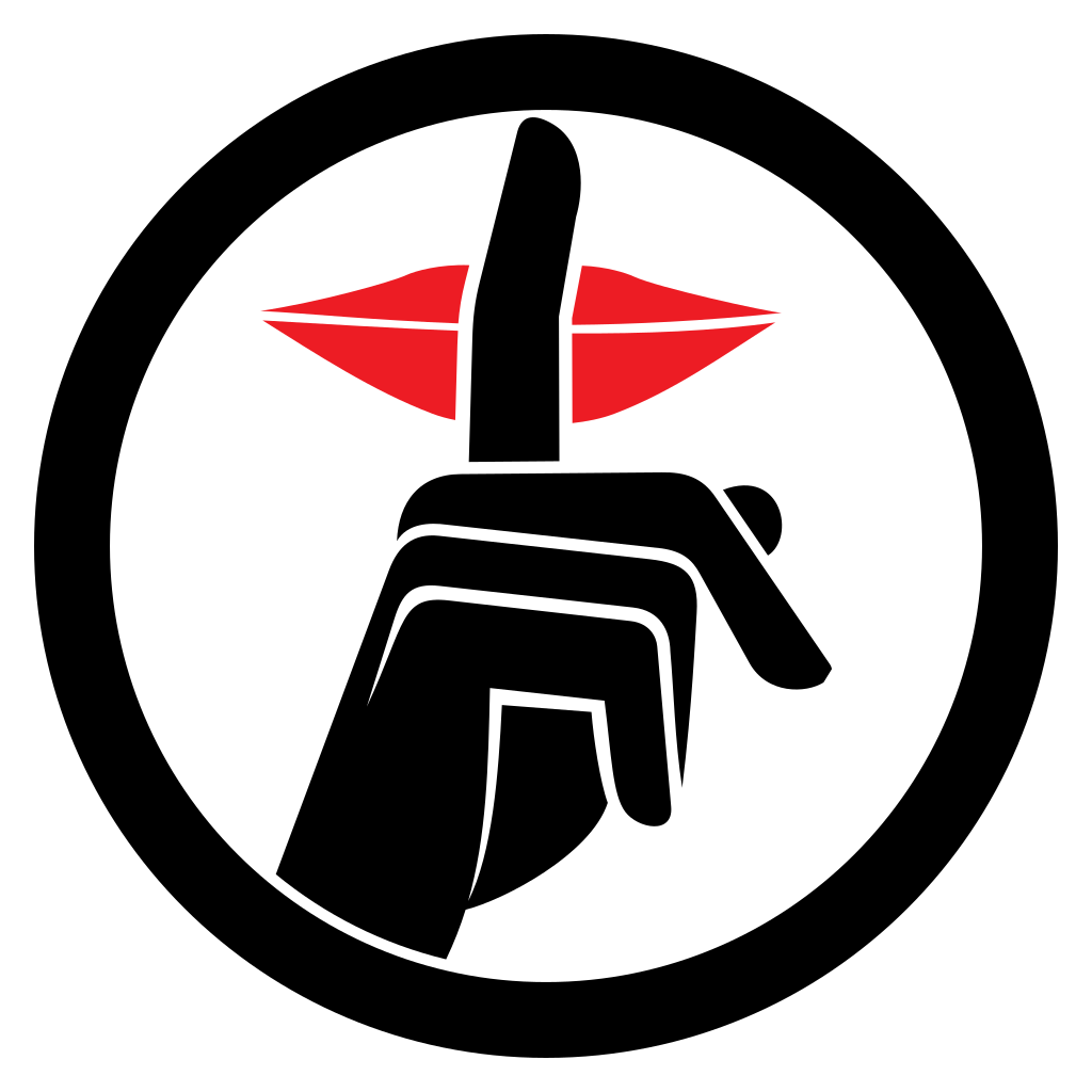 Bold silence sign graphic for creative projects and crafts