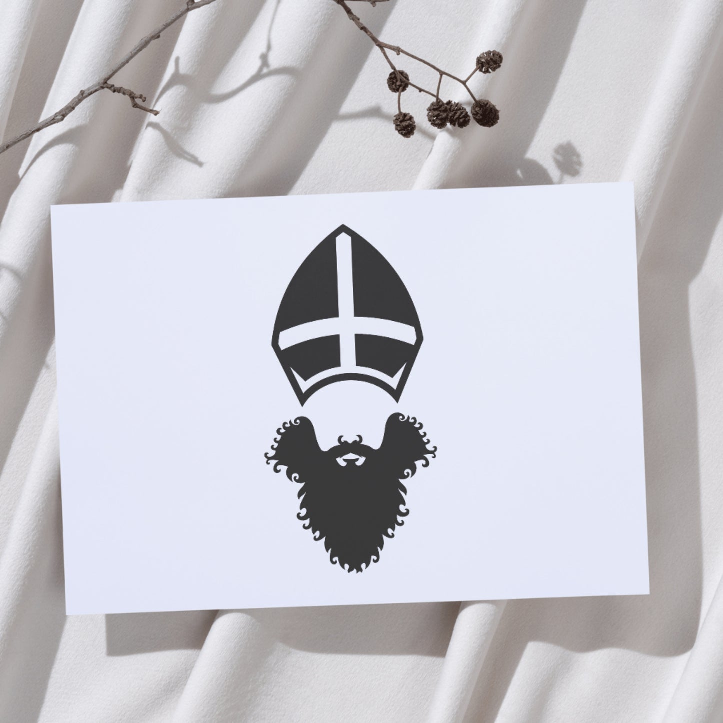 Creative vector design of a bearded figure with a hat