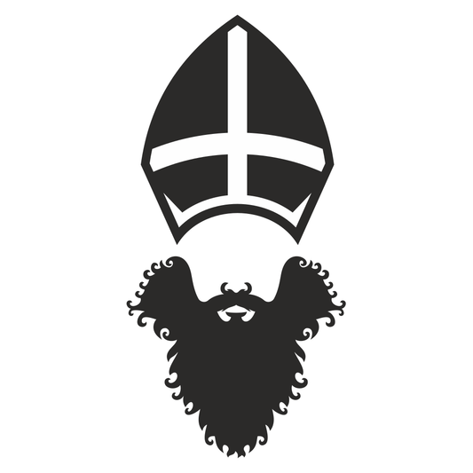 Creative vector design of a bearded figure with a hat